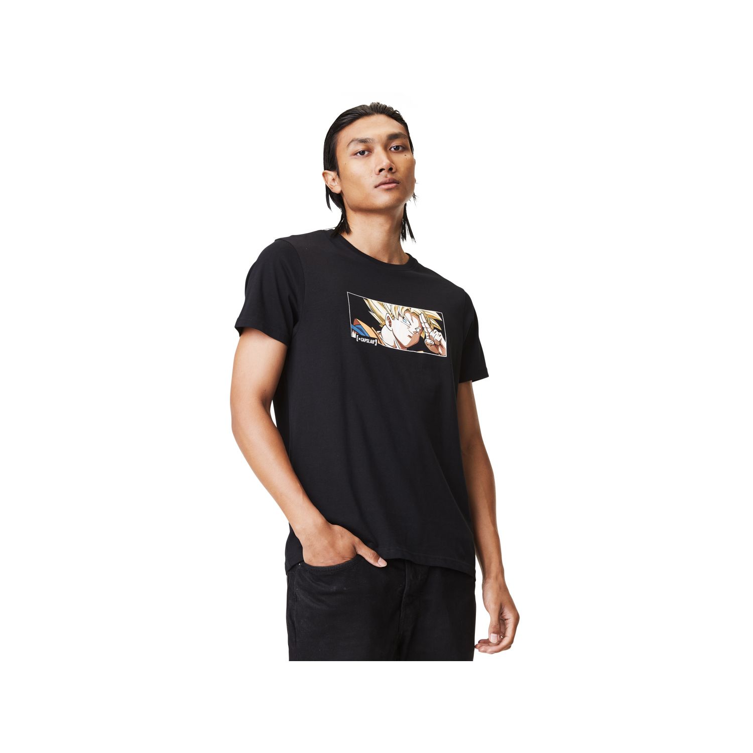 T-shirt homme col rond Dragon Ball Z Saiyan T-shirt homme col rond Dragon Ball Z Saiyan