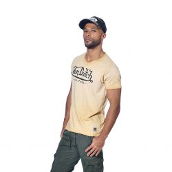 T-shirt homme col v avec print Wolf