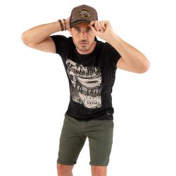 T-shirt col rond regular fit homme en coton Vegas