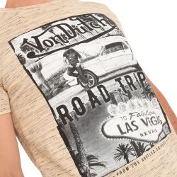 T-shirt col rond regular fit homme en coton Vegas