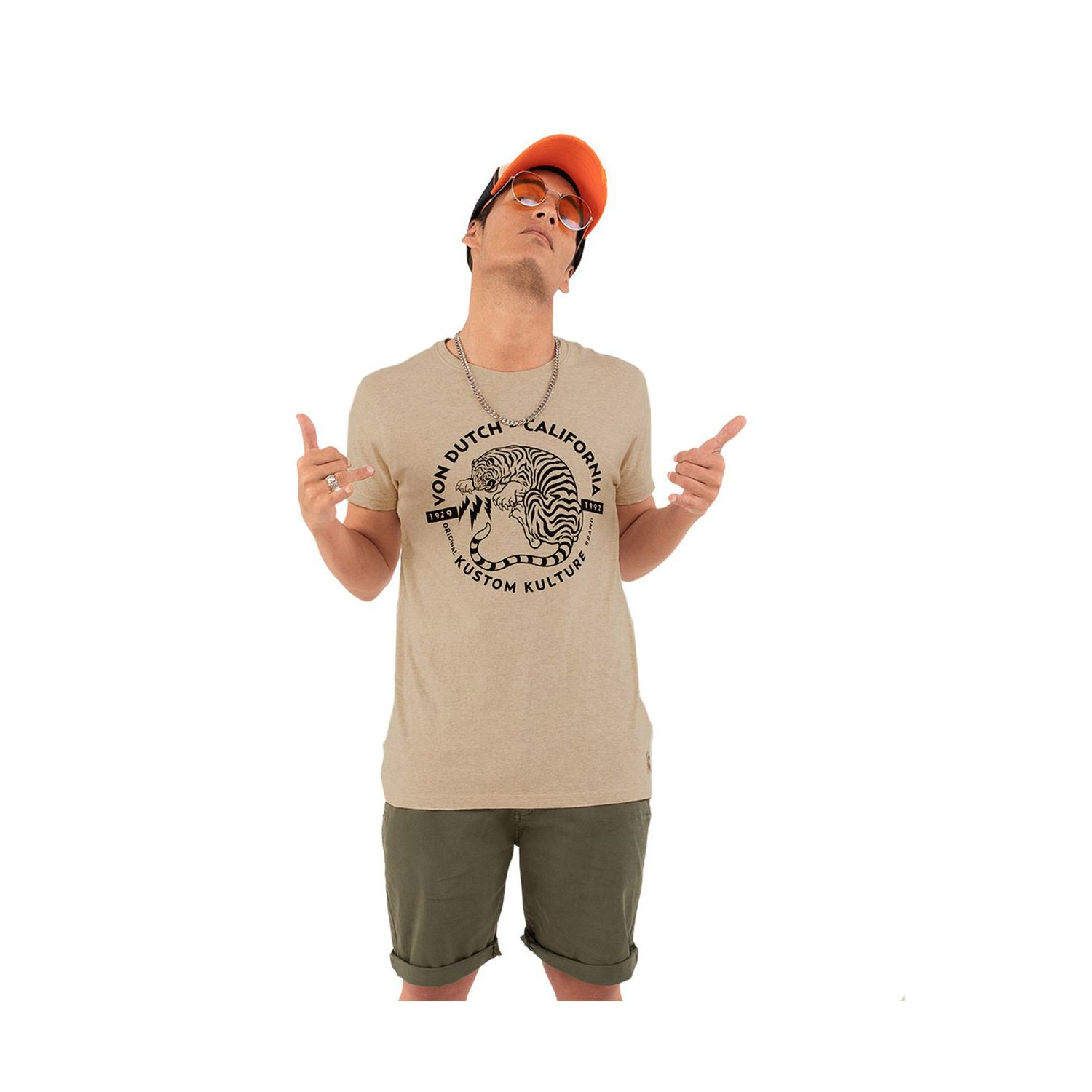 T-shirt col rond regular fit homme en coton Tigr T-shirt col rond regular fit homme en coton Tigr