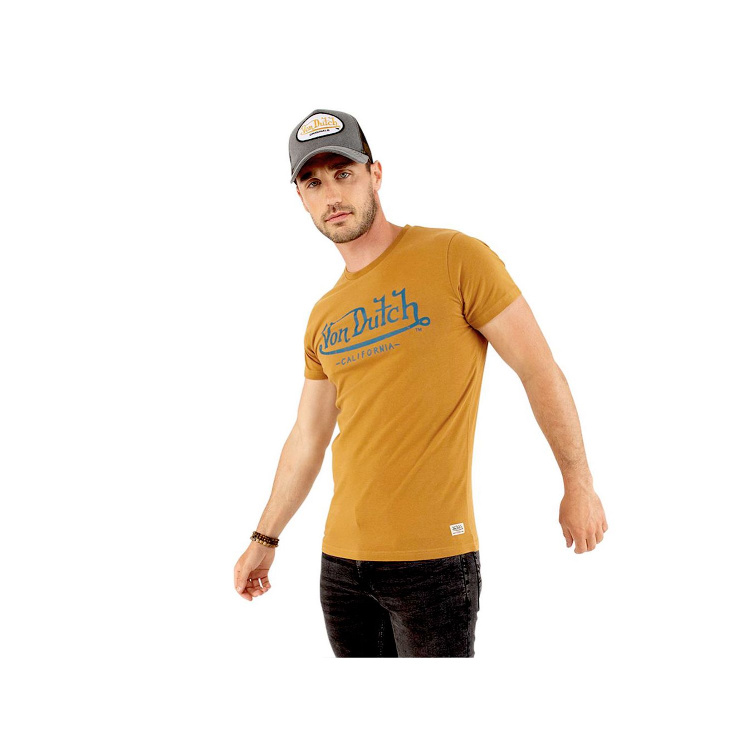 T-shirt col rond homme en coton Slim Fit Life