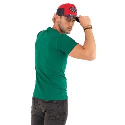 T-shirt col rond homme en coton Slim Fit Life