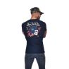 T-shirt col V homme avec print Ghost T-shirt col V homme avec print Ghost