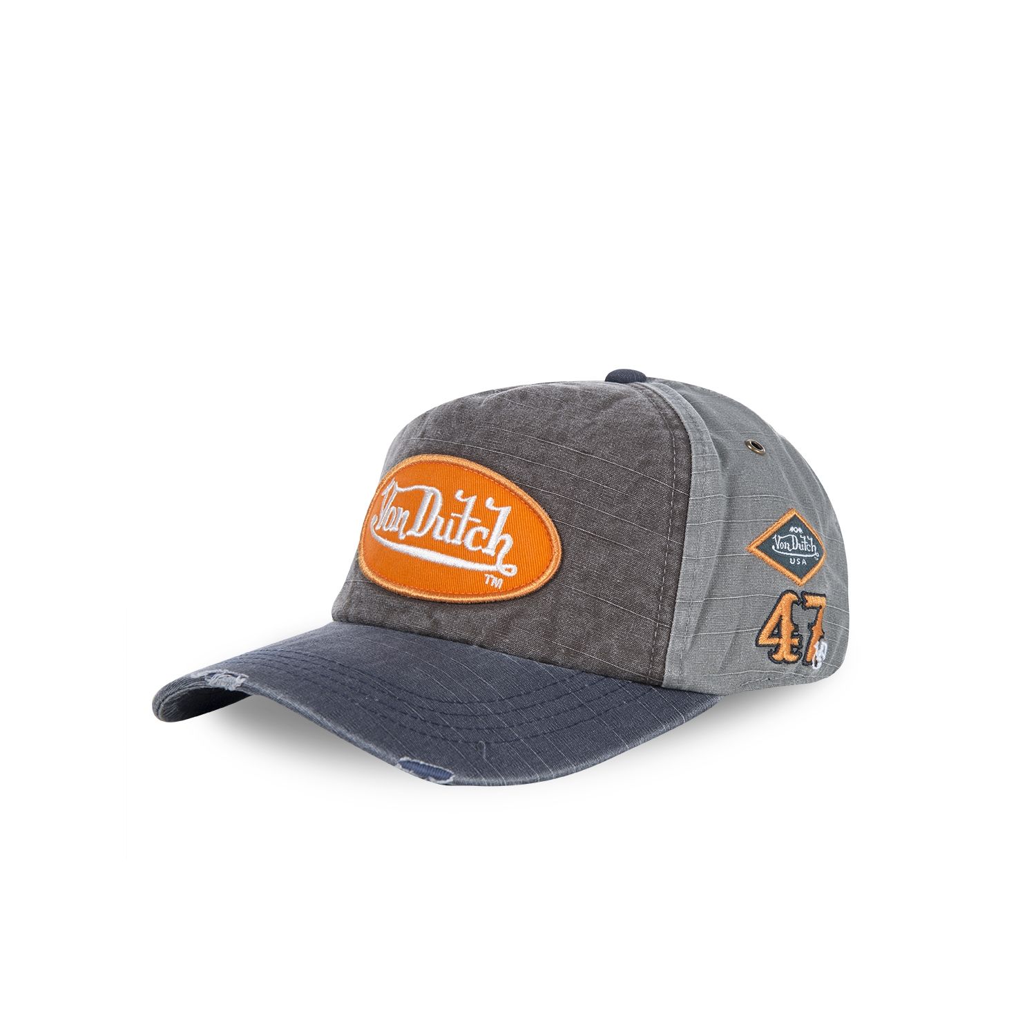 Casquette Baseball Homme Jack Gris Logo Orange Casquette Baseball Homme Jack Gris Logo Orange