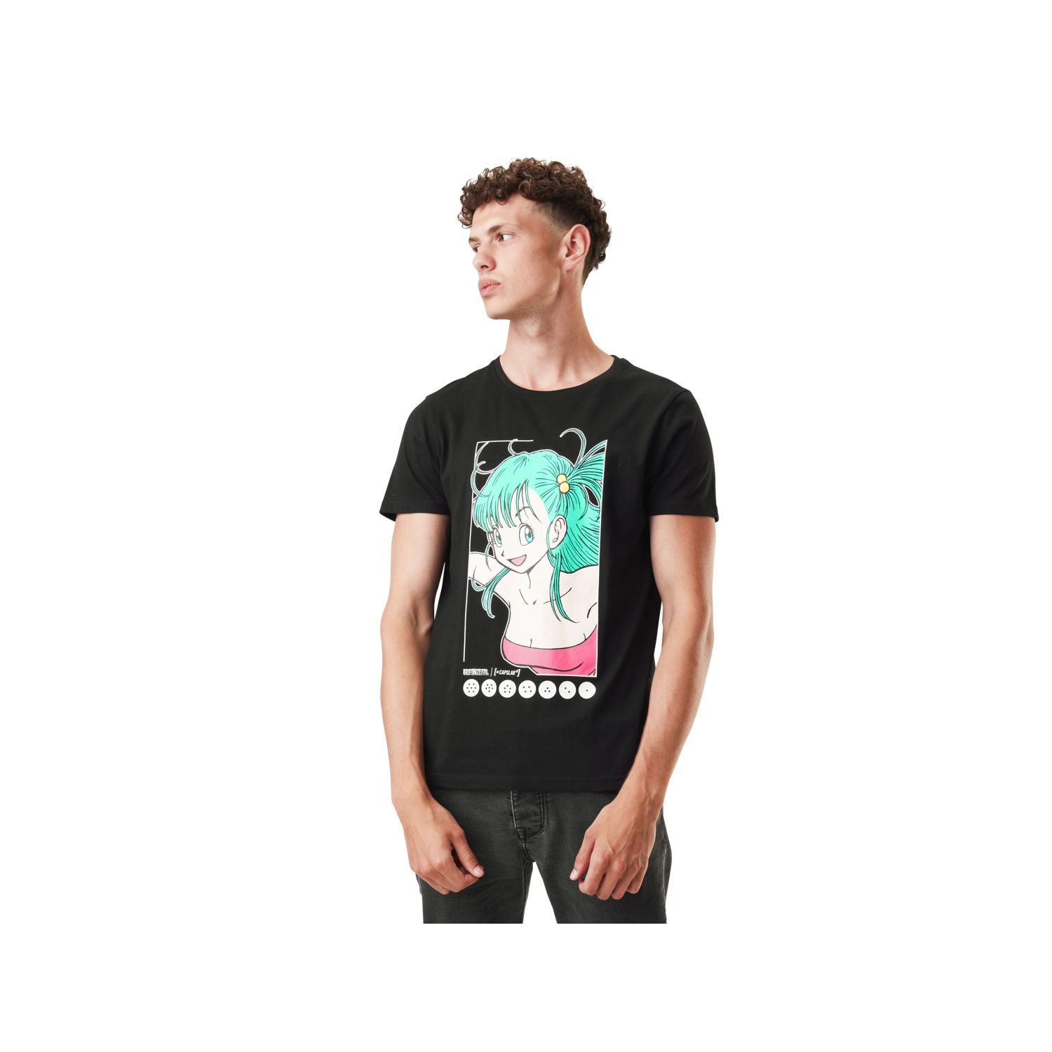 T-shirt homme en coton col rond Dragon Ball Bulma