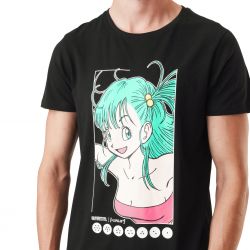 T-shirt homme en coton col rond Dragon Ball Bulma