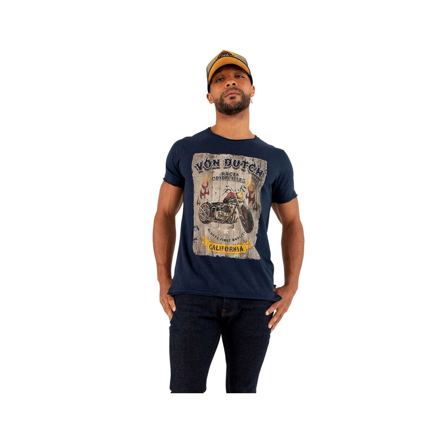 T-shirt col rond regular fit homme en coton Race