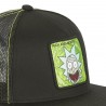 Casquette snapback  visière plate avec filet Rick et Morty Rick
