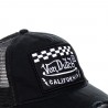 Casquette Trucker homme Ecusson Damier Noir