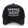 Casquette Trucker homme Ecusson Damier Noir