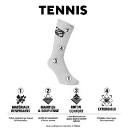 Lot de 6 Paires de Chaussettes Tennis homme