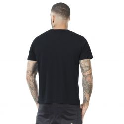 T-shirt Col rond homme First Noir Print Blanc