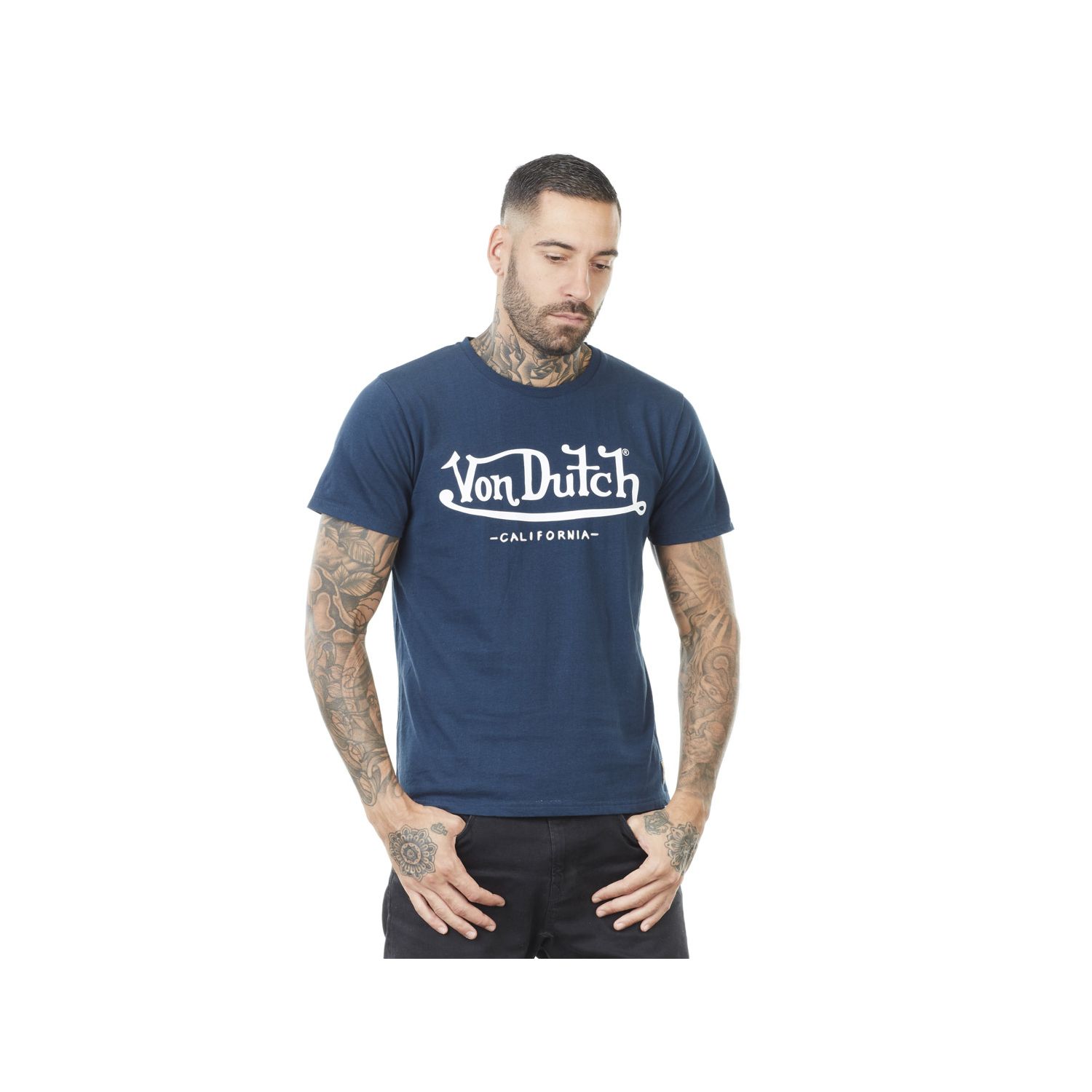 T-shirt Col rond homme First Bleu