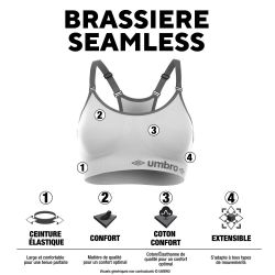 Lot de 3 brassières femme sans coutures