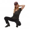 T-shirt femme Col en V effet usé avec strass en coton Oasis T-shirt femme Col en V effet usé avec strass en coton Oasis
