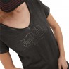 T-shirt femme Col en V effet usé avec strass en coton Oasis T-shirt femme Col en V effet usé avec strass en coton Oasis