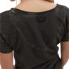 T-shirt femme Col en V effet usé avec strass en coton Oasis T-shirt femme Col en V effet usé avec strass en coton Oasis