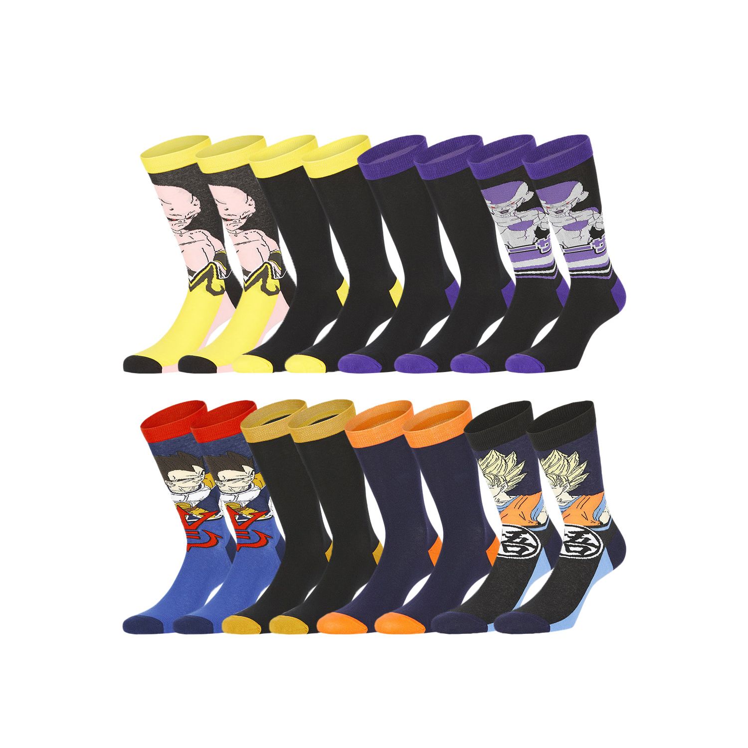 Lot de 8 paires de chaussettes Dragon Ball Z Homme