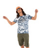 T-shirt à col V effet tie and die homme Ron en coton T-shirt à col V effet tie and die homme Ron en coton