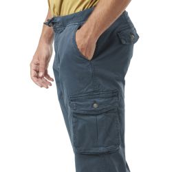 Pantalon cargo homme poches laterales avec écusson brodé en coton Ico