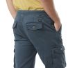 Pantalon cargo homme poches laterales avec écusson brodé en coton Ico Pantalon cargo homme poches laterales avec écusson brodé en coton Ico