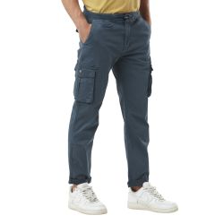 Pantalon cargo homme poches laterales avec écusson brodé en coton Ico