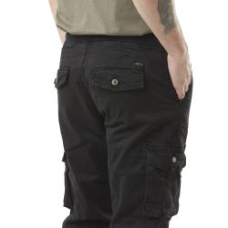 Pantalon cargo homme poches laterales avec écusson brodé en coton Ico