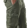 Pantalon cargo homme poches laterales avec écusson brodé en coton Ico Pantalon cargo homme poches laterales avec écusson brodé en coton Ico