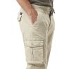Pantalon cargo homme poches laterales avec écusson brodé en coton Ico Pantalon cargo homme poches laterales avec écusson brodé en coton Ico