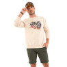 Sweat homme manches longues en col rond avec print devant Bang Sweat homme manches longues en col rond avec print devant Bang