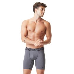 Lot de 4 Boxers longs homme chiné Aktiv Sport