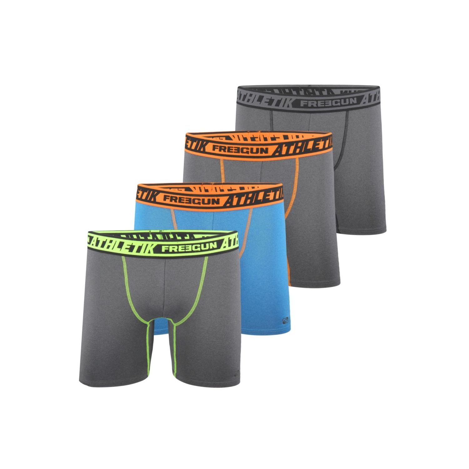 Lot de 4 Boxers longs homme chiné Aktiv Sport