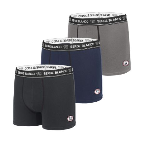 Lot de 3 Boxers Serge Blanco coton homme Colored Class'