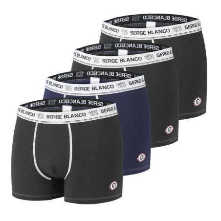 Lot de 4 Boxers coton homme avec surpiqûres Class