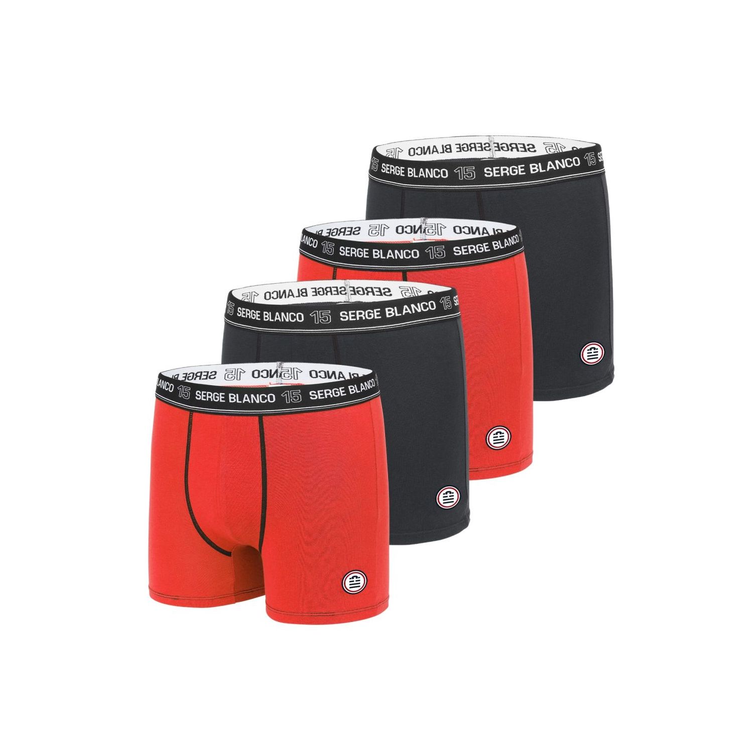 Lot de 4 Boxers coton homme uni