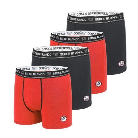 Lot de 4 Boxers coton homme uni