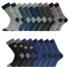 Lot de 9 paires de chaussettes de ville fantaisies en coton peigné