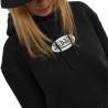 Sweat femme crop top avec capuche en coton Stamp