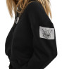 Sweat femme crop top avec capuche en coton Stamp