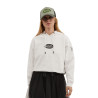 Sweat femme crop top avec capuche en coton Stamp