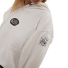 Sweat femme crop top avec capuche en coton Stamp