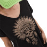 T-shirt femme col en V fluide en coton Feath T-shirt femme col en V fluide en coton Feath