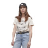 T-shirt femme col en V effet usé en coton Hand T-shirt femme col en V effet usé en coton Hand