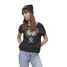 T-shirt long femme col en V fluide en coton Tiger
