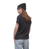 T-shirt long femme col en V fluide en coton Tiger