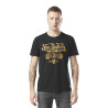 T-shirt homme col rond avec print devant avec acid wash en coton Bike