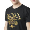 T-shirt homme col rond avec print devant avec acid wash en coton Bike