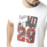 T-shirt homme col rond avec print en coton Pict