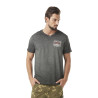 T-shirt homme col v avec print en coton Hans Black
